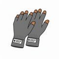 Grey Fingerless Compression Gloves